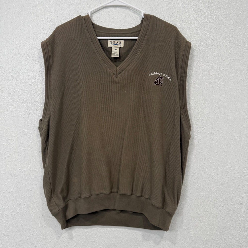 Gear For‎ Sports Washington State WSU Cougars V-Neck Sweater Vest Brown Large